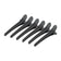 Hairdressing clamps for hair e-17 10 pcs 10.5 cm black