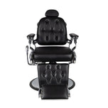 Fauteuil de barbier Gabbiano noir Pietro