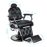 Fauteuil de barbier Gabbiano noir Pietro