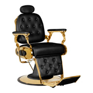 Fauteuil de barbier Gabbiano Grancesco noir et or