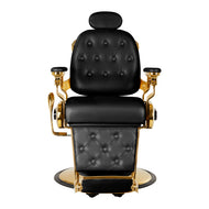 Fauteuil de barbier Gabbiano Grancesco noir et or
