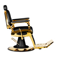 Fauteuil de barbier Gabbiano Grancesco noir et or