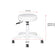 Cosmetic stool am-303-2 white