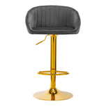 4Rico Barhocker QS-B16G Samt grau
