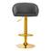 4Rico Barhocker QS-B16G Samt grau
