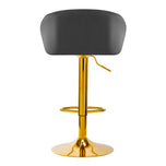 4Rico Barhocker QS-B16G Samt grau