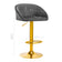 4Rico Barhocker QS-B16G Samt grau
