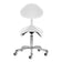 Cosmetic stool Giovanni 1004 white with silver base