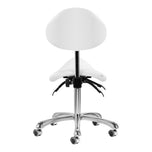 Cosmetic stool Giovanni 1004 white with silver base