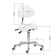 Cosmetic stool Giovanni 1004 white with silver base