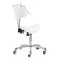 Cosmetic stool Giovanni 1004 white with silver base