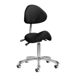 Cosmetic stool Giovanni 1004 black with silver base