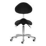 Cosmetic stool Giovanni 1004 black with silver base