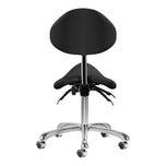 Cosmetic stool Giovanni 1004 black with silver base