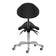 Cosmetic stool Giovanni 1004 black with silver base