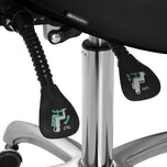 Cosmetic stool Giovanni 1004 black with silver base