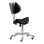 Cosmetic stool Giovanni 1004 black with silver base