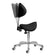 Cosmetic stool Giovanni 1004 black with silver base
