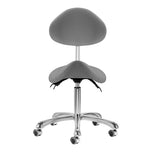 Cosmetic stool Giovanni 1004 gray with silver base