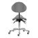 Cosmetic stool Giovanni 1004 gray with silver base