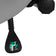 Cosmetic stool Giovanni 1004 gray with silver base