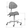 Cosmetic stool Giovanni 1004 gray with silver base