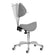Cosmetic stool Giovanni 1004 gray with silver base