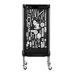 GABBIANO HAIRDRESSER TROLLEY X11-9 BLACK GRAPHICS