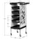 GABBIANO HAIRDRESSER TROLLEY X11-9 WHITE GRAPHICS