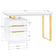 COSMETIC DESK 3311G WHITE GOLD
