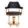Gabbiano hairdressing chair Granda gold black