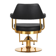 Gabbiano hairdressing chair Granda gold black