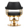 Gabbiano hairdressing chair Granda gold black
