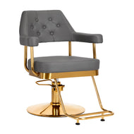 Gabbiano hairdressing chair Granda gold grey
