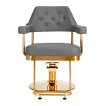 Gabbiano hairdressing chair Granda gold grey