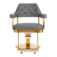 Gabbiano hairdressing chair Granda gold grey