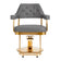 Gabbiano hairdressing chair Granda gold grey