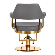 Gabbiano hairdressing chair Granda gold grey