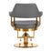 Gabbiano hairdressing chair Granda gold grey