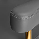 Gabbiano hairdressing chair Granda gold grey