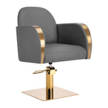 Gabbiano hairdressing chair Malaga gold grey