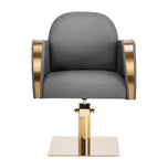 Gabbiano hairdressing chair Malaga gold grey