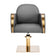Gabbiano hairdressing chair Malaga gold grey