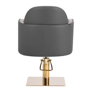 Gabbiano hairdressing chair Malaga gold grey