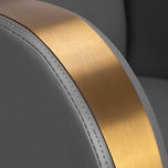 Gabbiano hairdressing chair Malaga gold grey