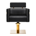 Gabbiano hairdressing chair Toledo gold black