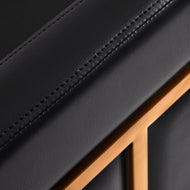 Gabbiano hairdressing chair Toledo gold black