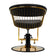 Gabbiano hairdressing chair Lille gold black