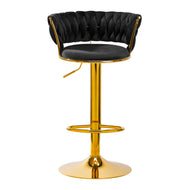 4Rico Bar Hocker QS-B313a black velvet