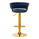 4Rico barkruk QS-B313a marineblauw fluweel